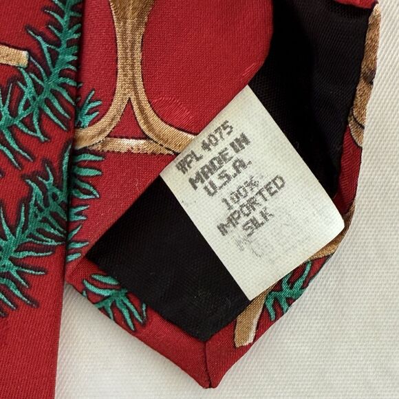 RARE Wembley Silk Tie Santa's Cookies Christmas Necktie - Picture 4 of 5